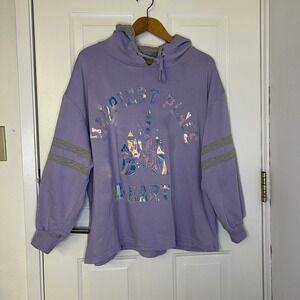 Disney Most Magical Place On Earth Iridescent Hooded Sweatshirt .Parks Exclusive